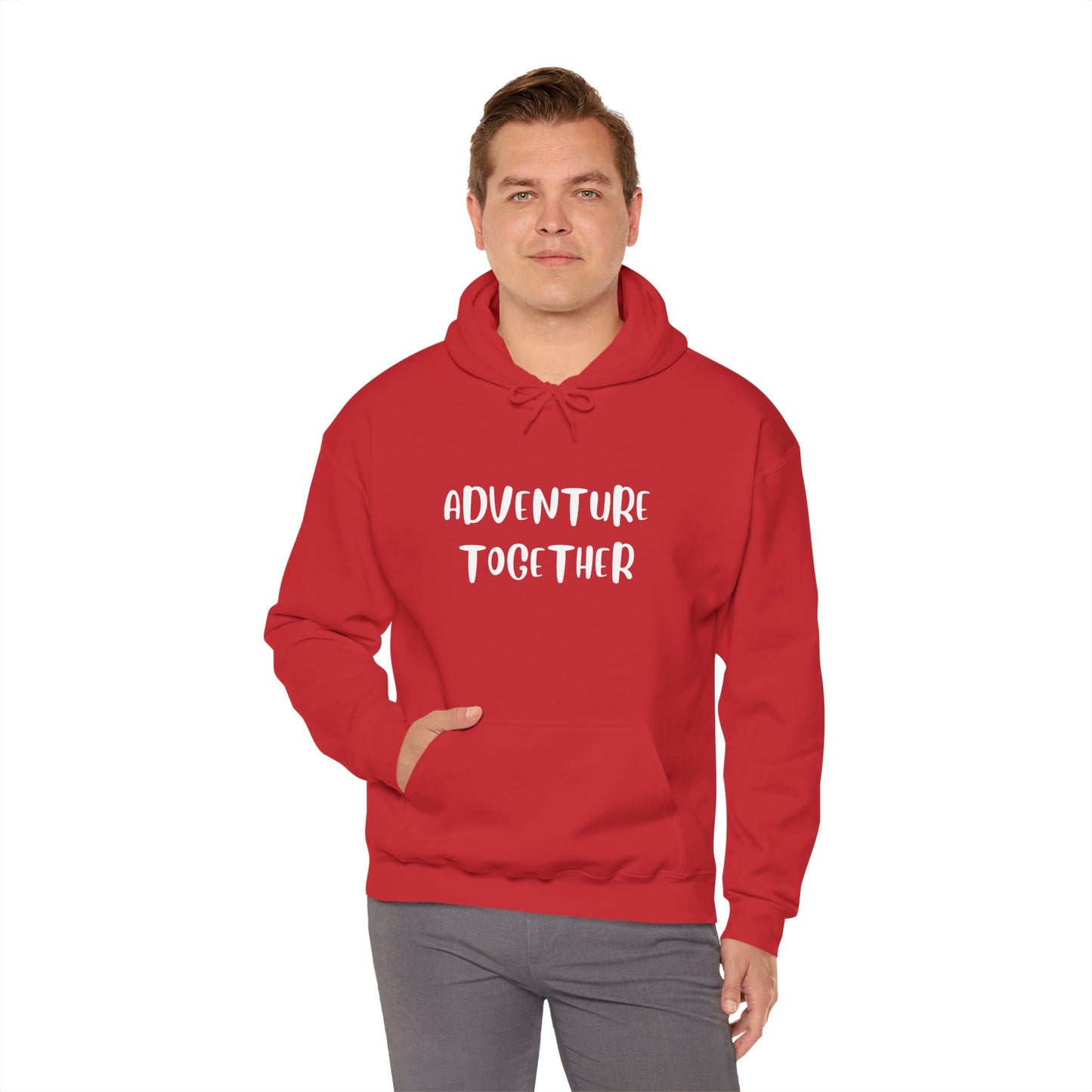 ð Adventure Together Hoodie | Embroidered Cozy Unisex Hooded Sweatshirt for All Occasions, Gift for Him/Her, Comfy Apparel, Winter Wardrobe Essential, Casual Chic