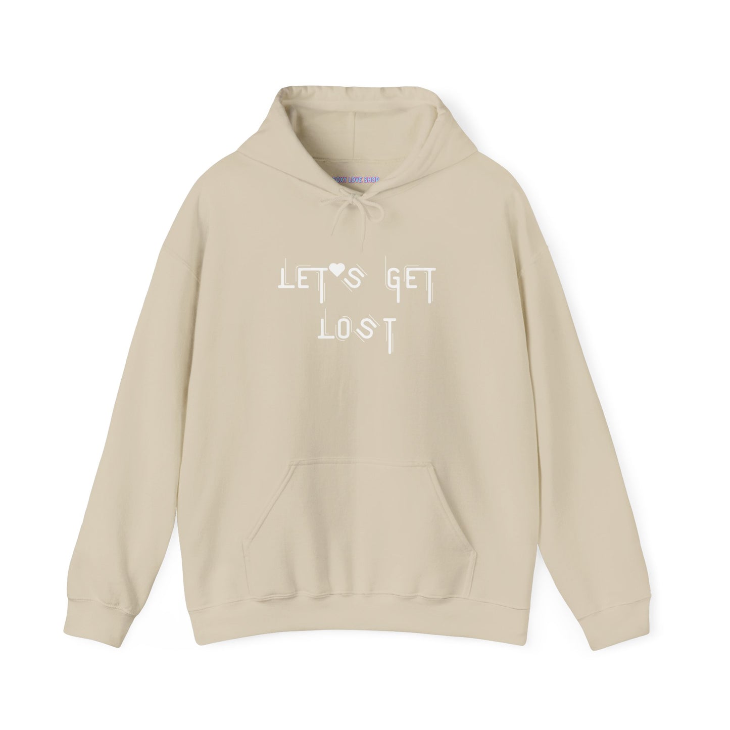 Let's Get Lost Hoodie, Embroidered Unisex Heavy Blend Sweatshirt for Adventurers, Cozy Casual Wear, Travel Gift, Unique Outdoor Apparel