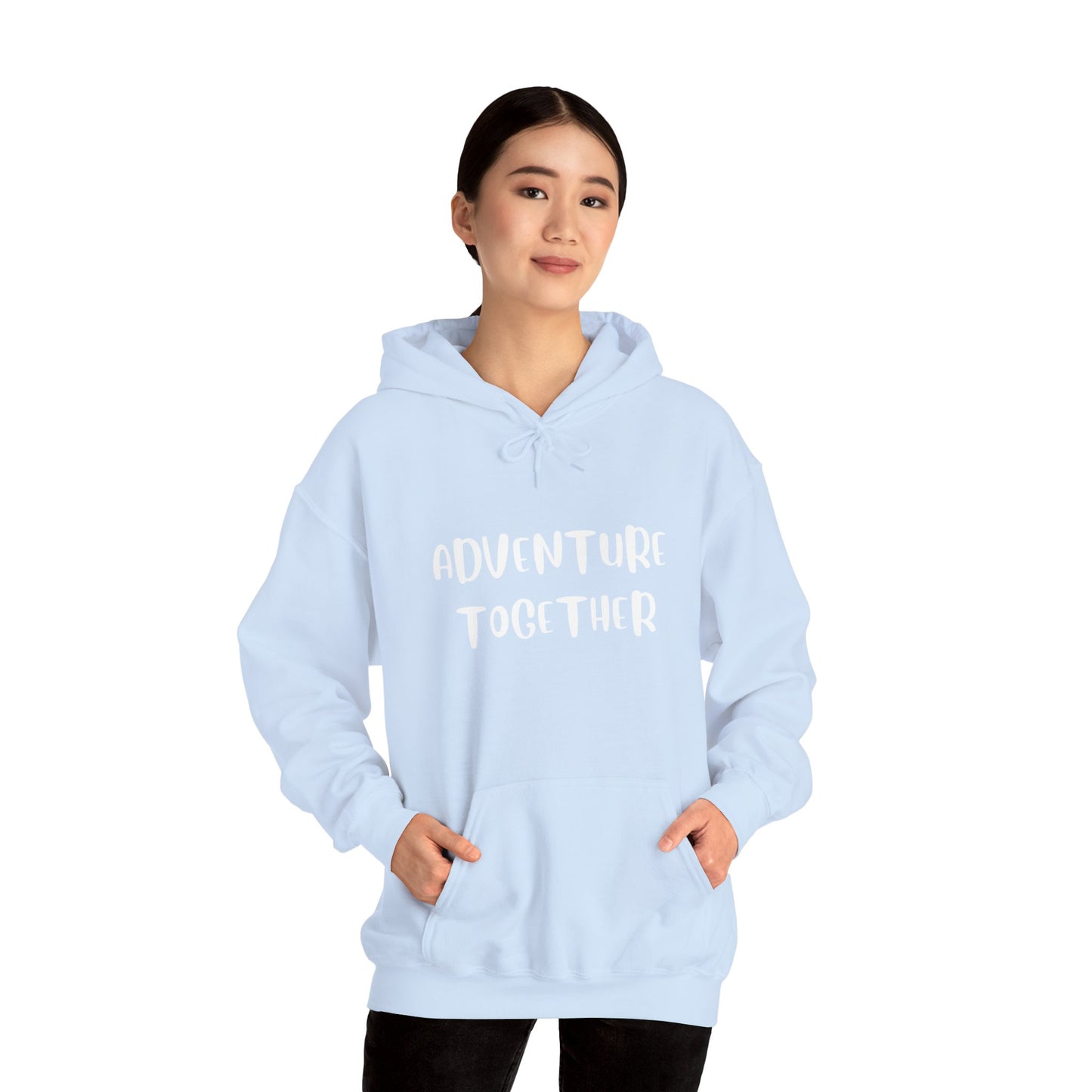 🌍 Adventure Together Hoodie | Embroidered Cozy Unisex Hooded Sweatshirt for All Occasions, Gift for Him/Her, Comfy Apparel, Winter Wardrobe Essential, Casual Chic
