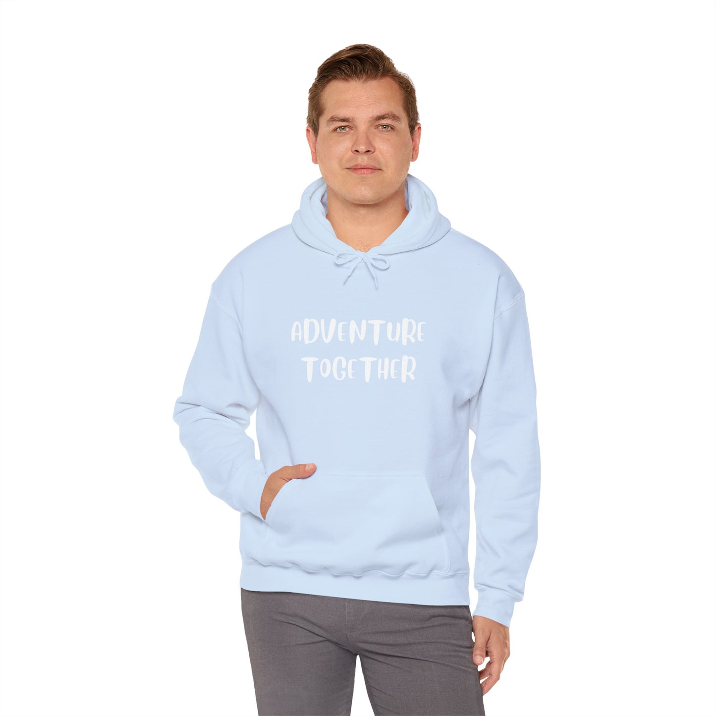 🌍 Adventure Together Hoodie | Embroidered Cozy Unisex Hooded Sweatshirt for All Occasions, Gift for Him/Her, Comfy Apparel, Winter Wardrobe Essential, Casual Chic