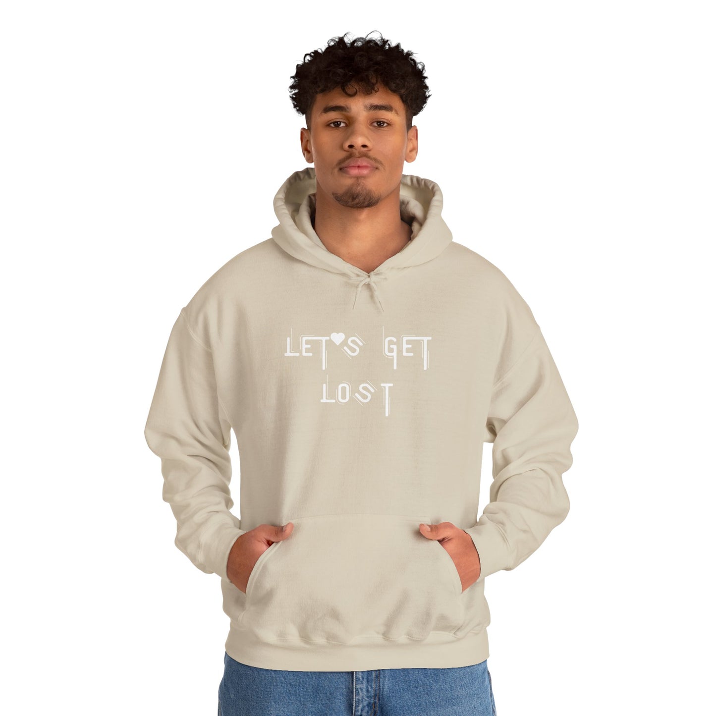 Let's Get Lost Hoodie, Embroidered Unisex Heavy Blend Sweatshirt for Adventurers, Cozy Casual Wear, Travel Gift, Unique Outdoor Apparel