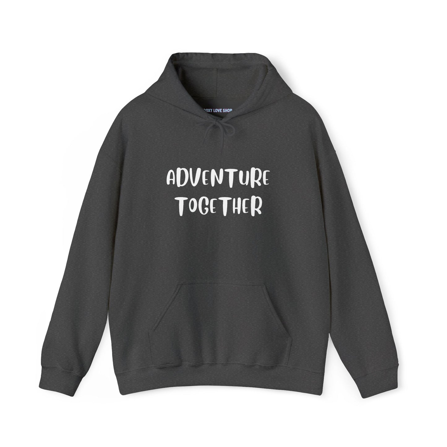 🌍 Adventure Together Hoodie | Embroidered Cozy Unisex Hooded Sweatshirt for All Occasions, Gift for Him/Her, Comfy Apparel, Winter Wardrobe Essential, Casual Chic