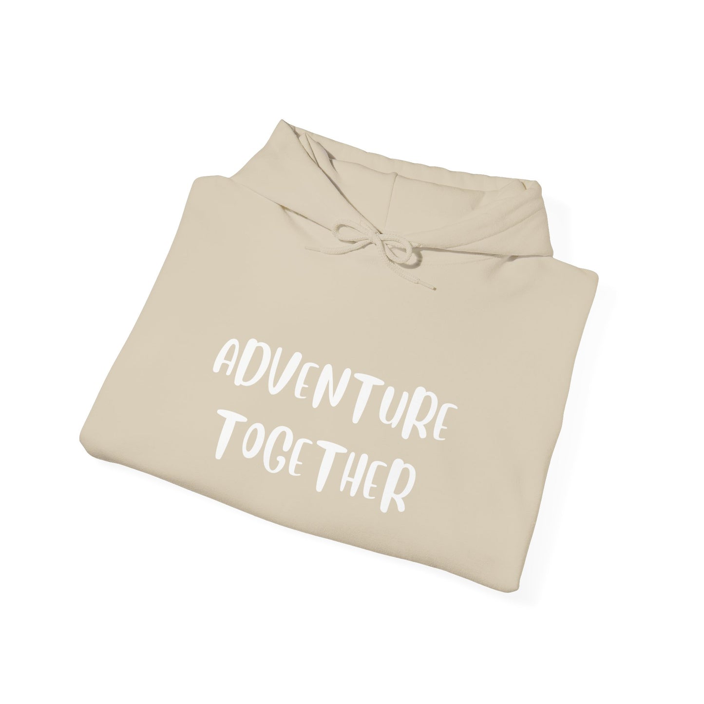 🌍 Adventure Together Hoodie | Embroidered Cozy Unisex Hooded Sweatshirt for All Occasions, Gift for Him/Her, Comfy Apparel, Winter Wardrobe Essential, Casual Chic
