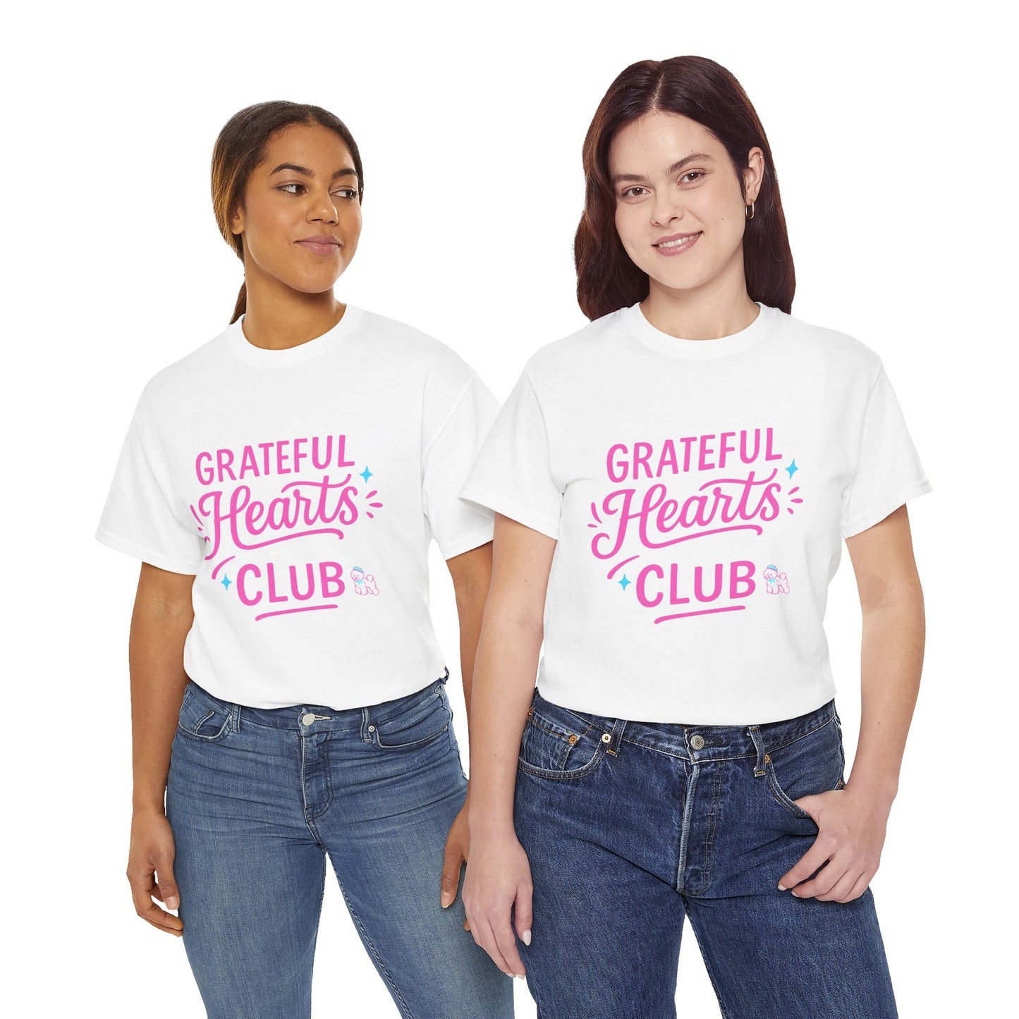 Grateful Hearts Club T-Shirt — Positive Vibes Graphic Tee