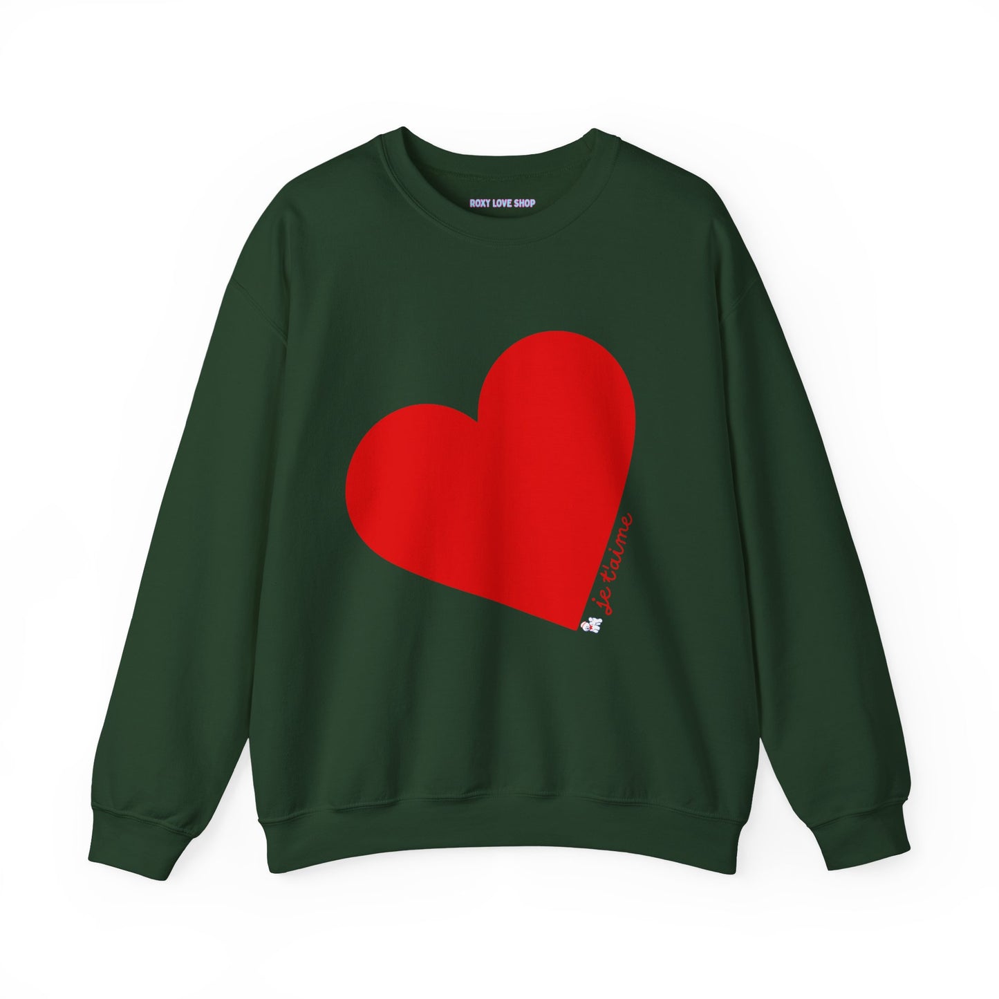 ❤️ Je T’aime Heart Sweater – Romantic French Love Graphic Cozy Crewneck