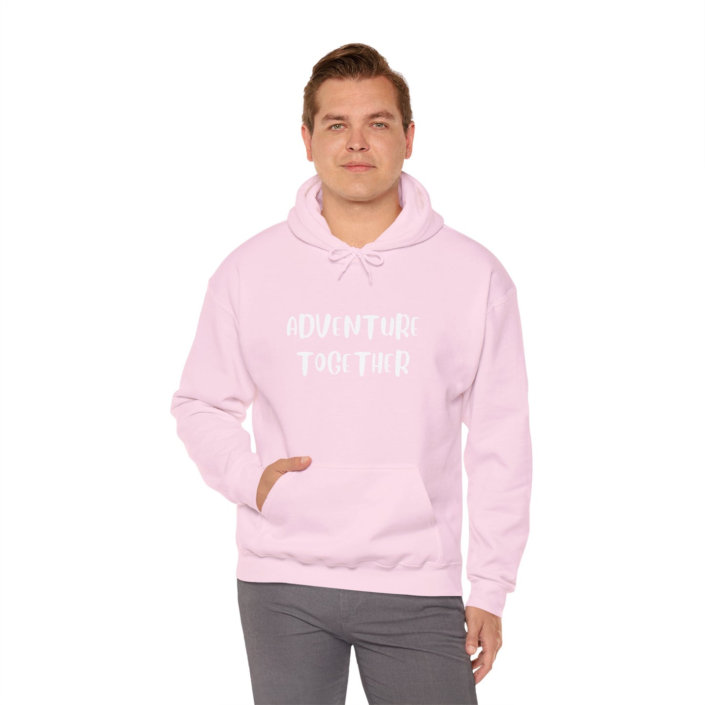 🌍 Adventure Together Hoodie | Embroidered Cozy Unisex Hooded Sweatshirt for All Occasions, Gift for Him/Her, Comfy Apparel, Winter Wardrobe Essential, Casual Chic