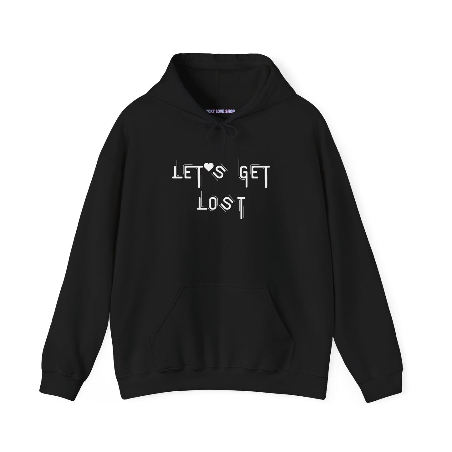 Let's Get Lost Hoodie, Embroidered Unisex Heavy Blend Sweatshirt for Adventurers, Cozy Casual Wear, Travel Gift, Unique Outdoor Apparel