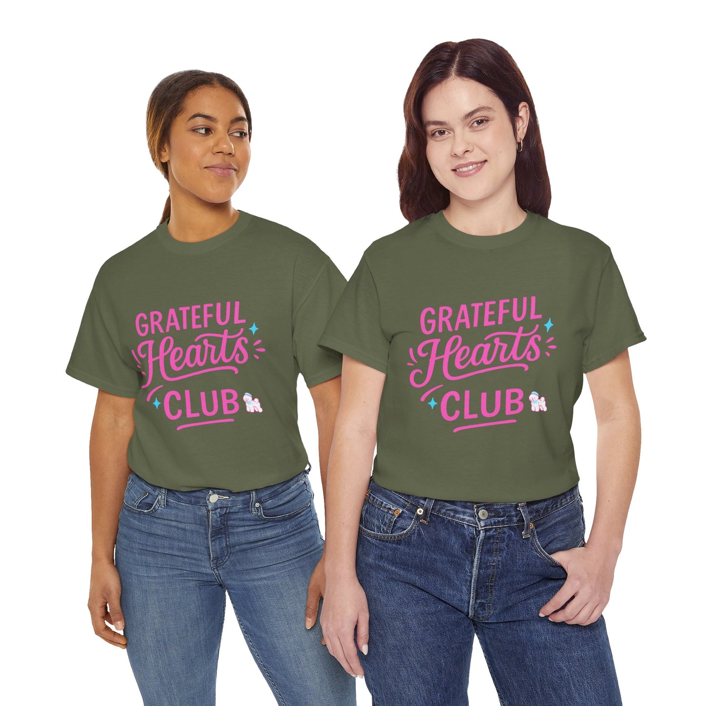 Grateful Hearts Club T-Shirt — Positive Vibes Graphic Tee