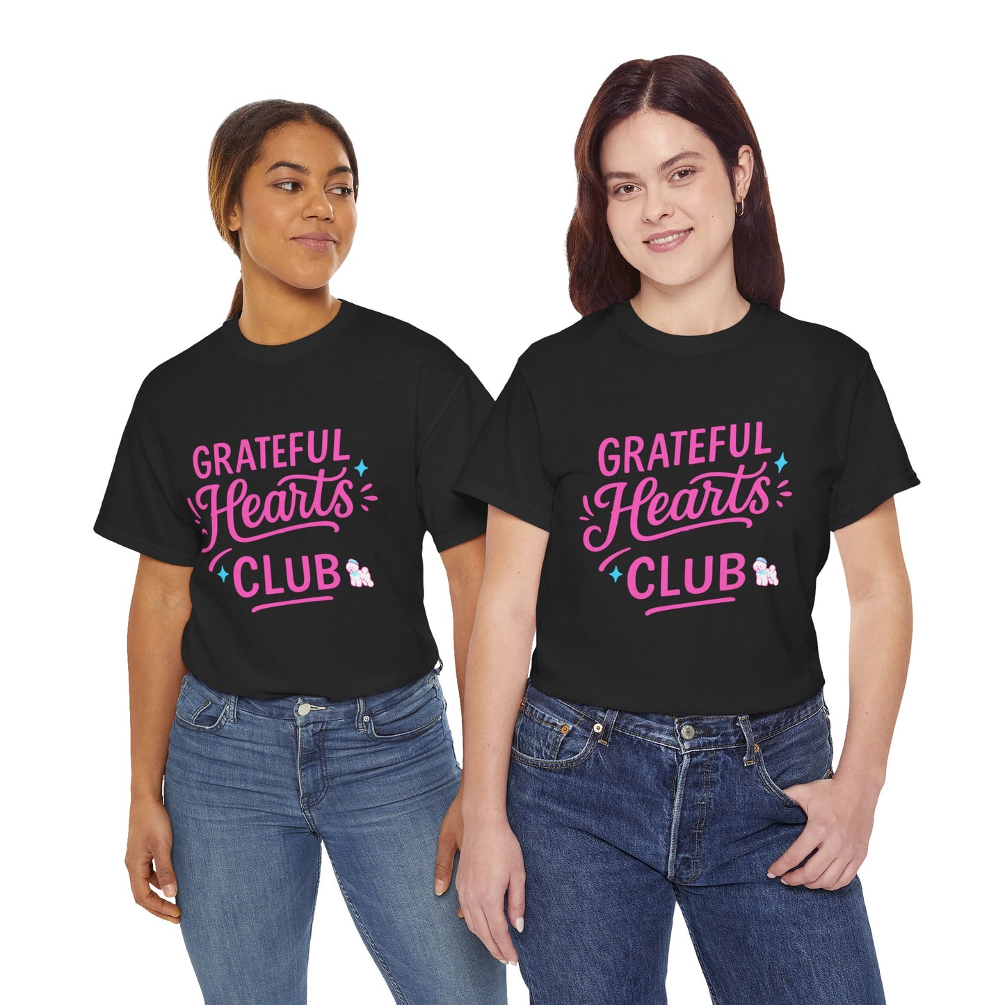 Grateful Hearts Club T-Shirt — Positive Vibes Graphic Tee