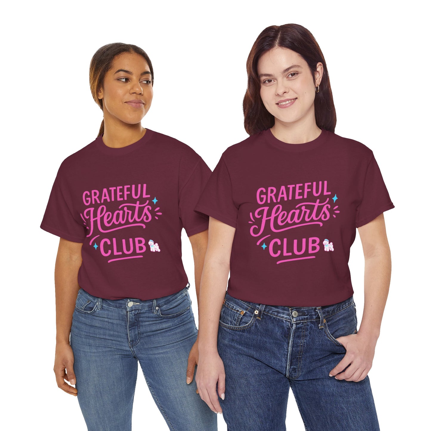 Grateful Hearts Club T-Shirt — Positive Vibes Graphic Tee