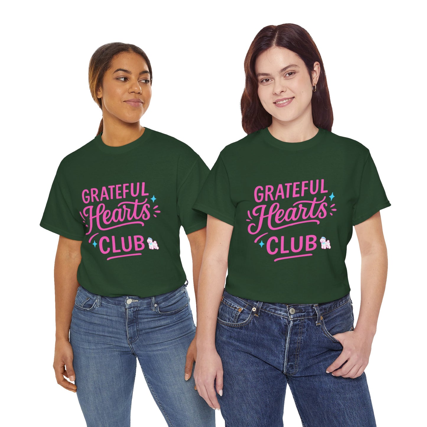 Grateful Hearts Club T-Shirt — Positive Vibes Graphic Tee