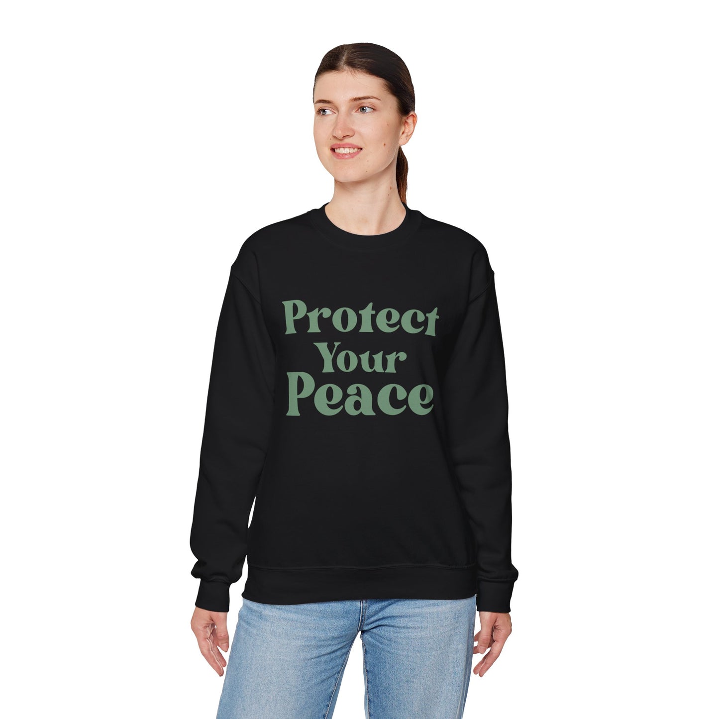 Protect Your Peace Sweatshirt — Cozy Crewneck for Self-Care & Mindfulness