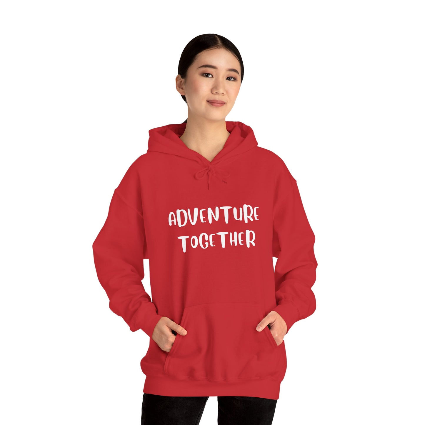 🌍 Adventure Together Hoodie | Embroidered Cozy Unisex Hooded Sweatshirt for All Occasions, Gift for Him/Her, Comfy Apparel, Winter Wardrobe Essential, Casual Chic