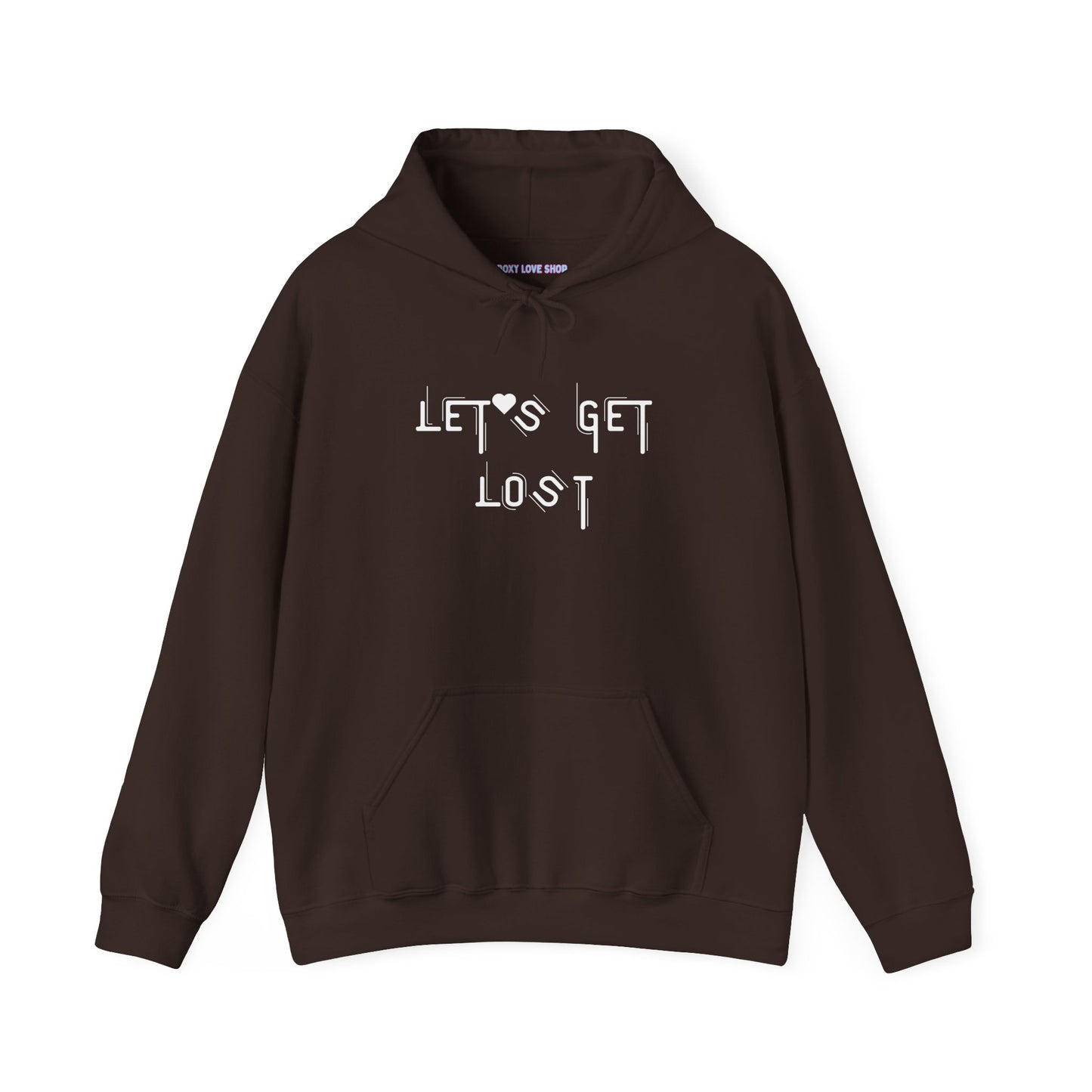 Let's Get Lost Hoodie, Embroidered Unisex Heavy Blend Sweatshirt for Adventurers, Cozy Casual Wear, Travel Gift, Unique Outdoor Apparel