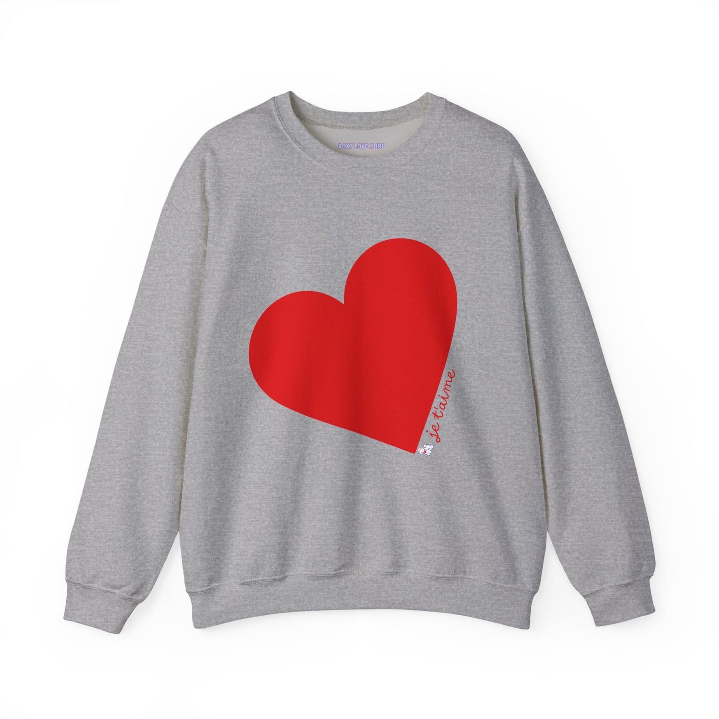 ❤️ Je T’aime Heart Sweater – Romantic French Love Graphic Cozy Crewneck