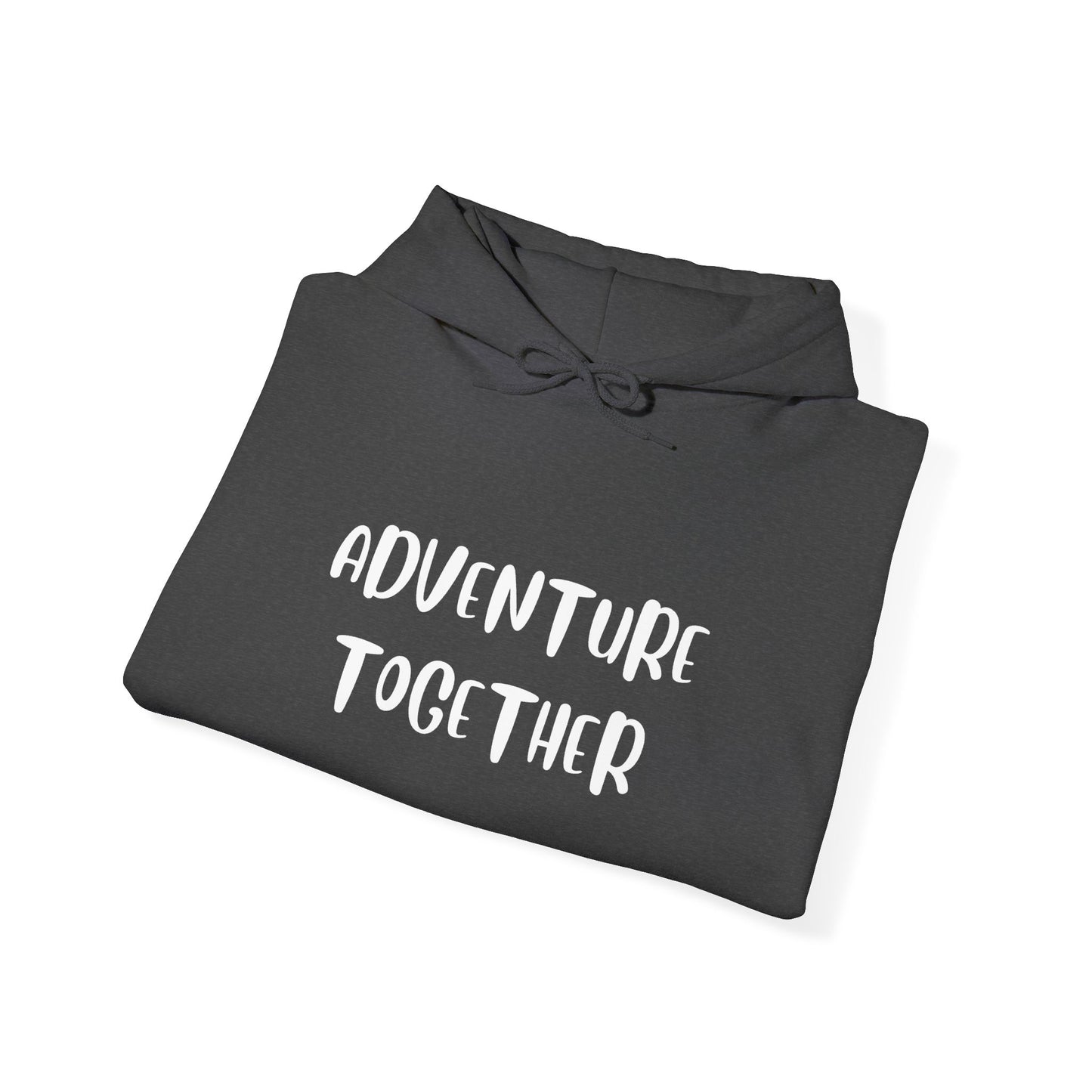 🌍 Adventure Together Hoodie | Embroidered Cozy Unisex Hooded Sweatshirt for All Occasions, Gift for Him/Her, Comfy Apparel, Winter Wardrobe Essential, Casual Chic