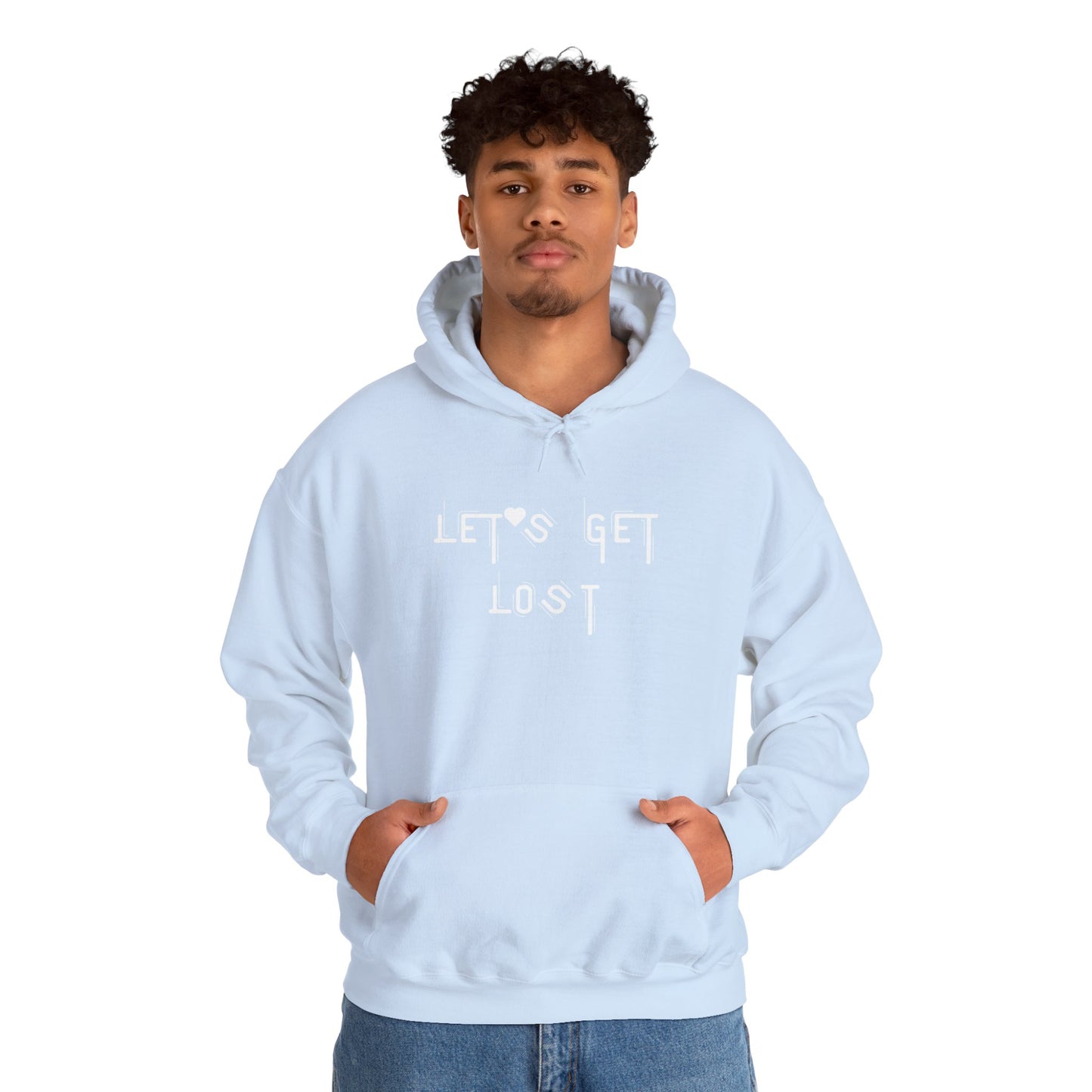 Let's Get Lost Hoodie, Embroidered Unisex Heavy Blend Sweatshirt for Adventurers, Cozy Casual Wear, Travel Gift, Unique Outdoor Apparel