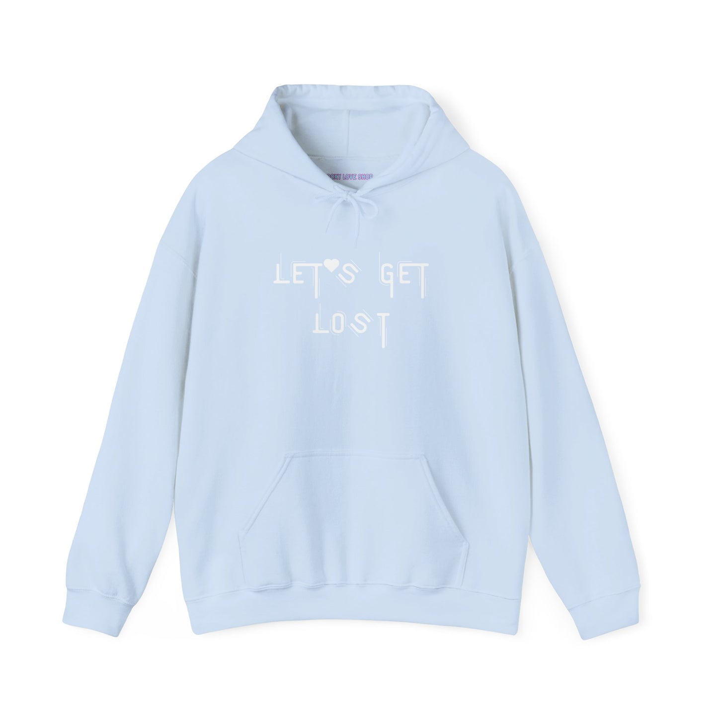 Let's Get Lost Hoodie, Embroidered Unisex Heavy Blend Sweatshirt for Adventurers, Cozy Casual Wear, Travel Gift, Unique Outdoor Apparel