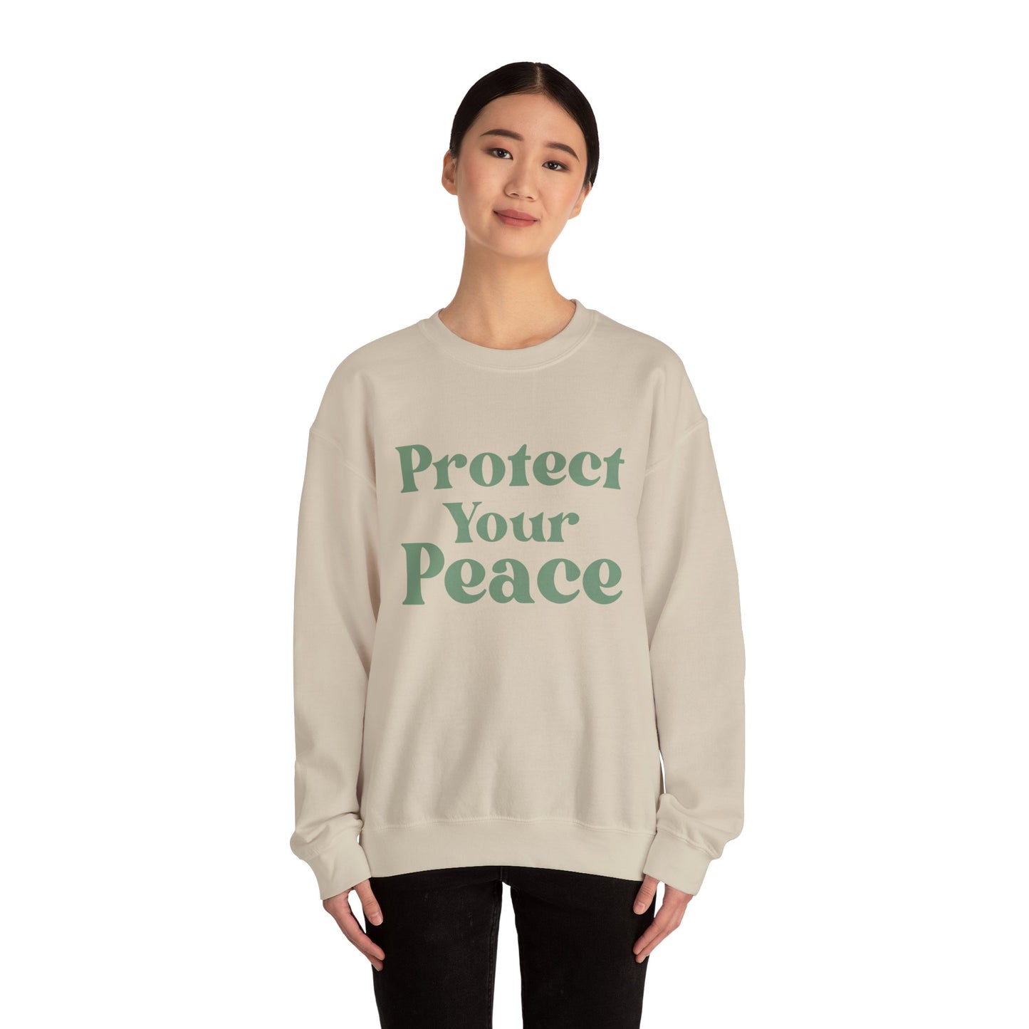 Protect Your Peace Sweatshirt — Cozy Crewneck for Self-Care & Mindfulness
