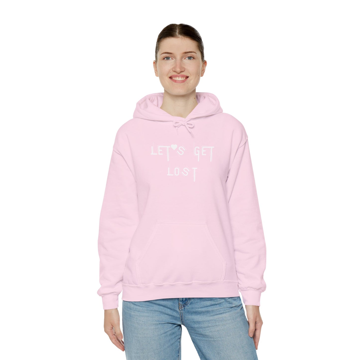 Let's Get Lost Hoodie, Embroidered Unisex Heavy Blend Sweatshirt for Adventurers, Cozy Casual Wear, Travel Gift, Unique Outdoor Apparel