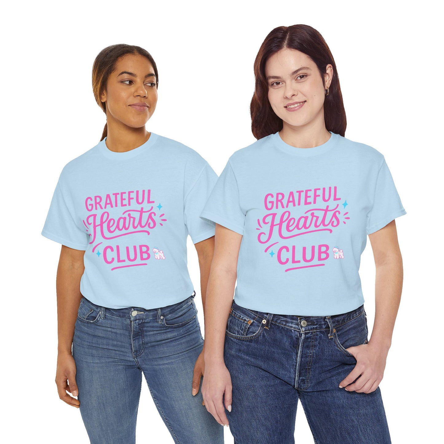Grateful Hearts Club T-Shirt — Positive Vibes Graphic Tee
