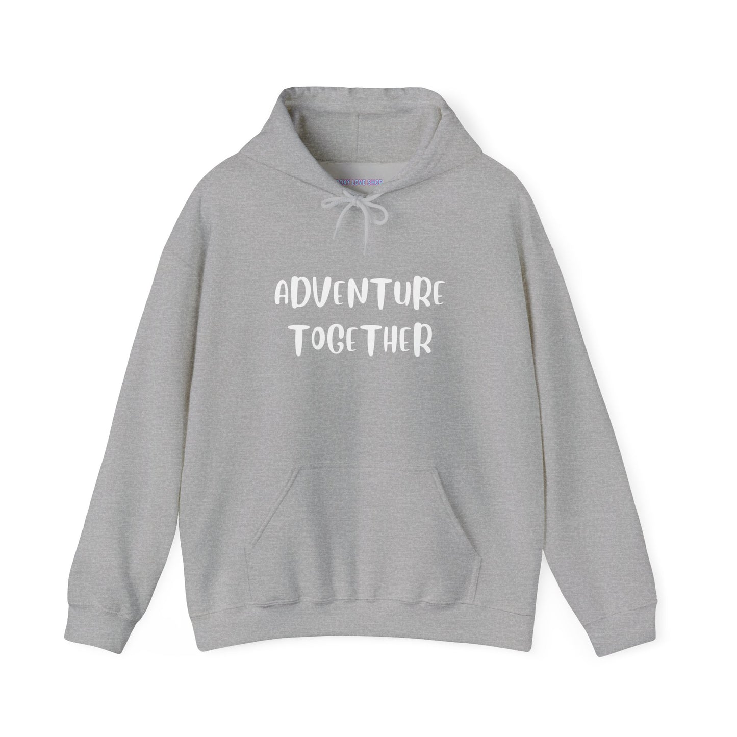🌍 Adventure Together Hoodie | Embroidered Cozy Unisex Hooded Sweatshirt for All Occasions, Gift for Him/Her, Comfy Apparel, Winter Wardrobe Essential, Casual Chic