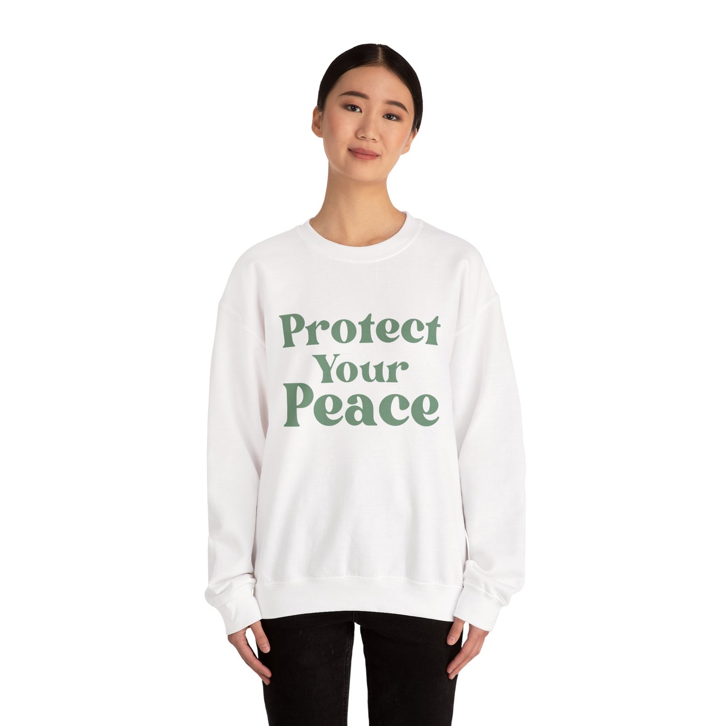 Protect Your Peace Sweatshirt — Cozy Crewneck for Self-Care & Mindfulness