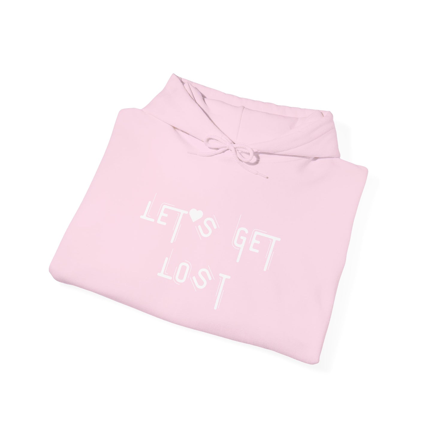 Let's Get Lost Hoodie, Embroidered Unisex Heavy Blend Sweatshirt for Adventurers, Cozy Casual Wear, Travel Gift, Unique Outdoor Apparel