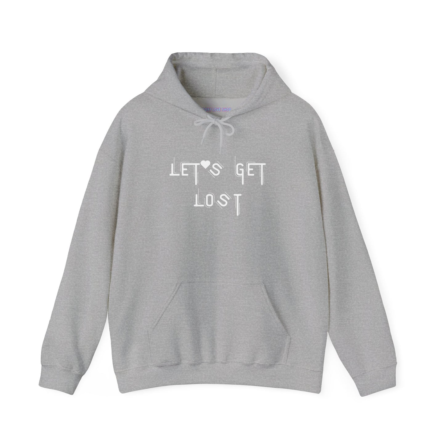 Let's Get Lost Hoodie, Embroidered Unisex Heavy Blend Sweatshirt for Adventurers, Cozy Casual Wear, Travel Gift, Unique Outdoor Apparel
