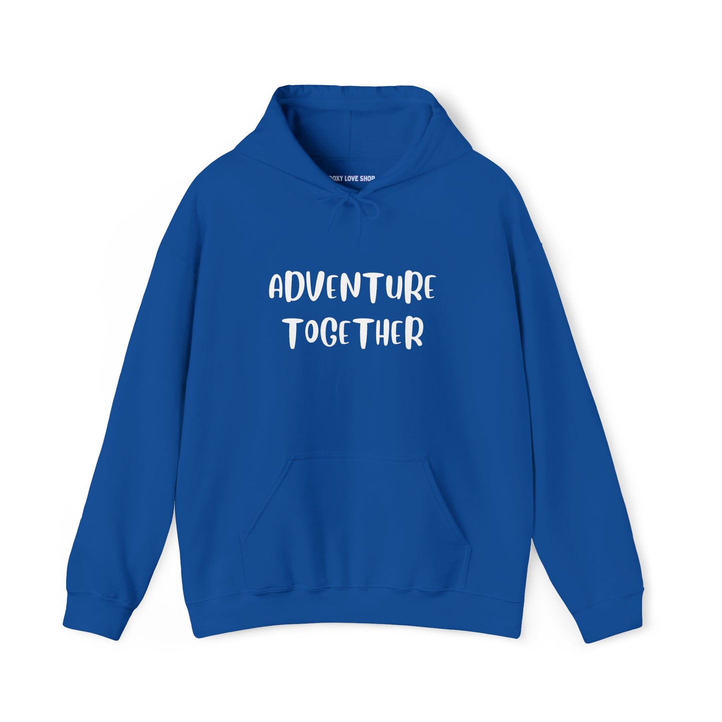 🌍 Adventure Together Hoodie | Embroidered Cozy Unisex Hooded Sweatshirt for All Occasions, Gift for Him/Her, Comfy Apparel, Winter Wardrobe Essential, Casual Chic
