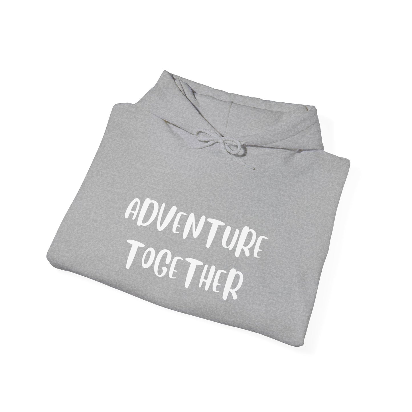 🌍 Adventure Together Hoodie | Embroidered Cozy Unisex Hooded Sweatshirt for All Occasions, Gift for Him/Her, Comfy Apparel, Winter Wardrobe Essential, Casual Chic