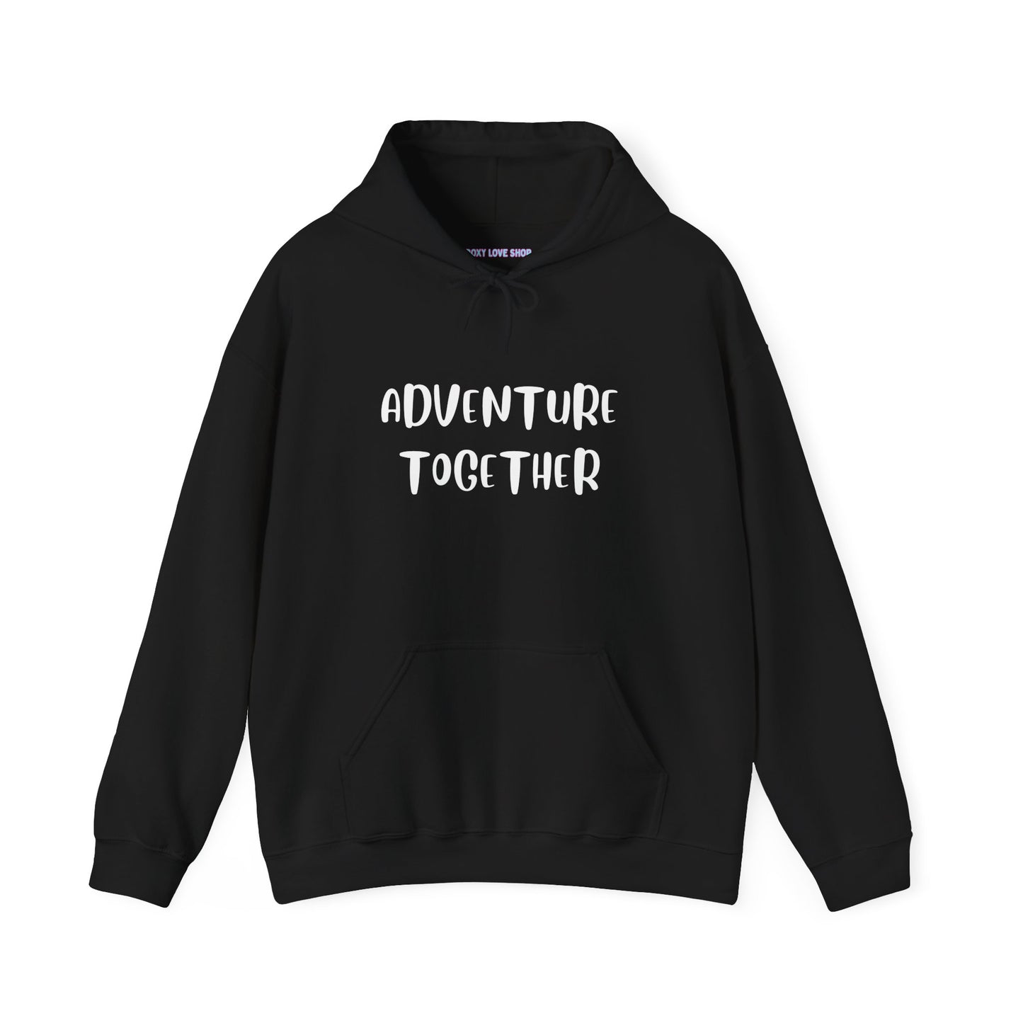 🌍 Adventure Together Hoodie | Embroidered Cozy Unisex Hooded Sweatshirt for All Occasions, Gift for Him/Her, Comfy Apparel, Winter Wardrobe Essential, Casual Chic