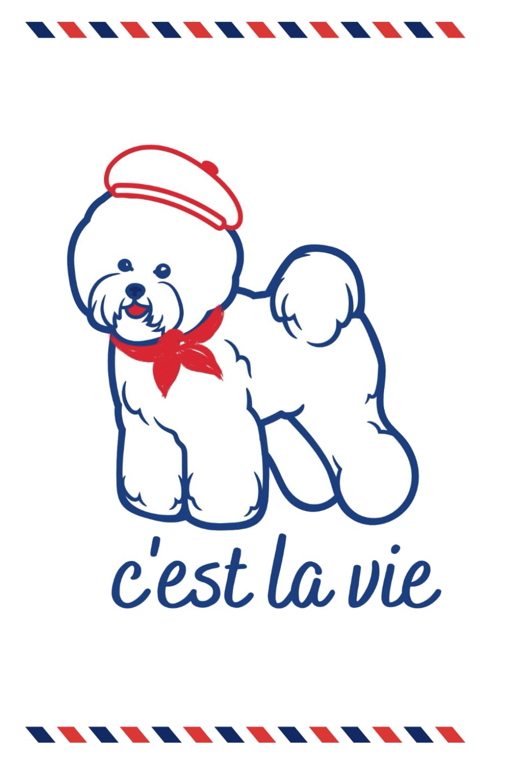 C’est La Vie Lined Journal: Your Chic French Inspired Notebook 6 in x 9 in 100 pages