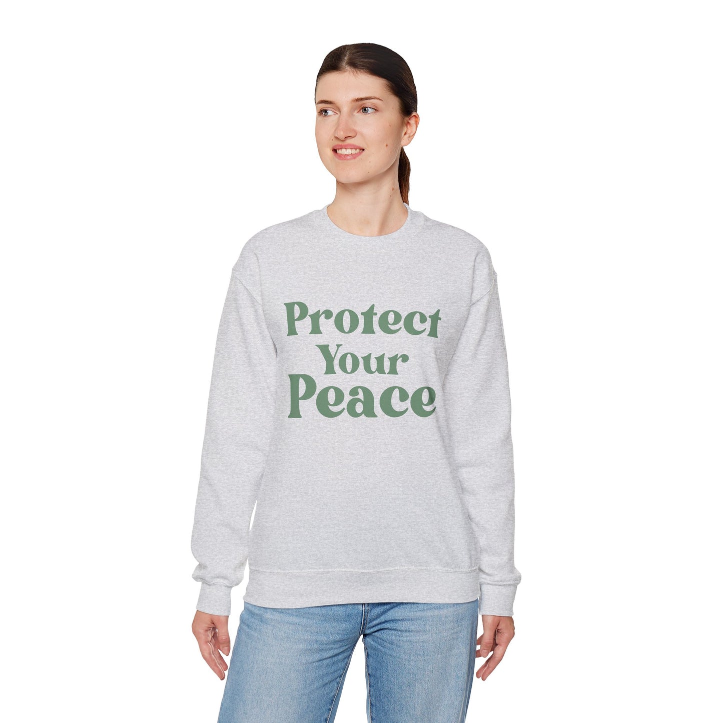 Protect Your Peace Sweatshirt — Cozy Crewneck for Self-Care & Mindfulness