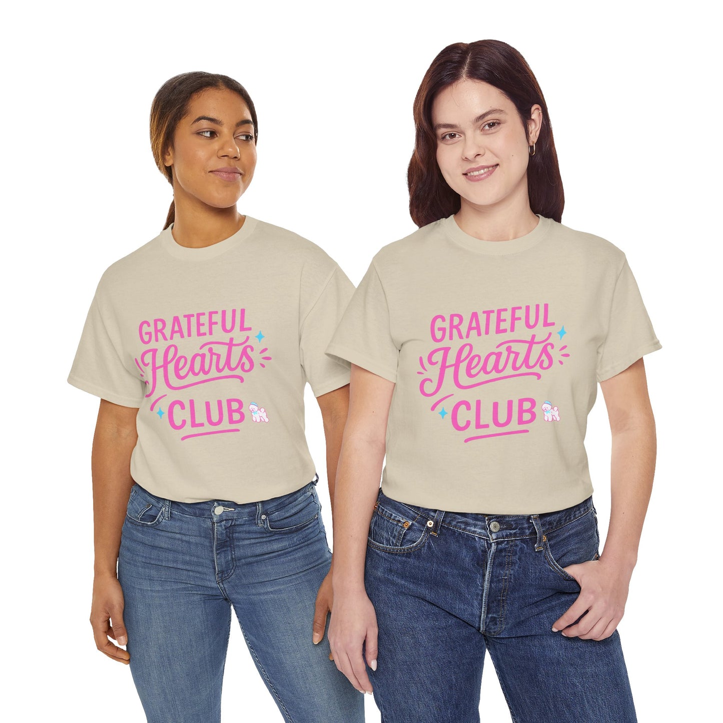 Grateful Hearts Club T-Shirt — Positive Vibes Graphic Tee