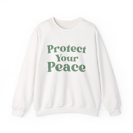 Protect Your Peace Sweatshirt — Cozy Crewneck for Self-Care & Mindfulness