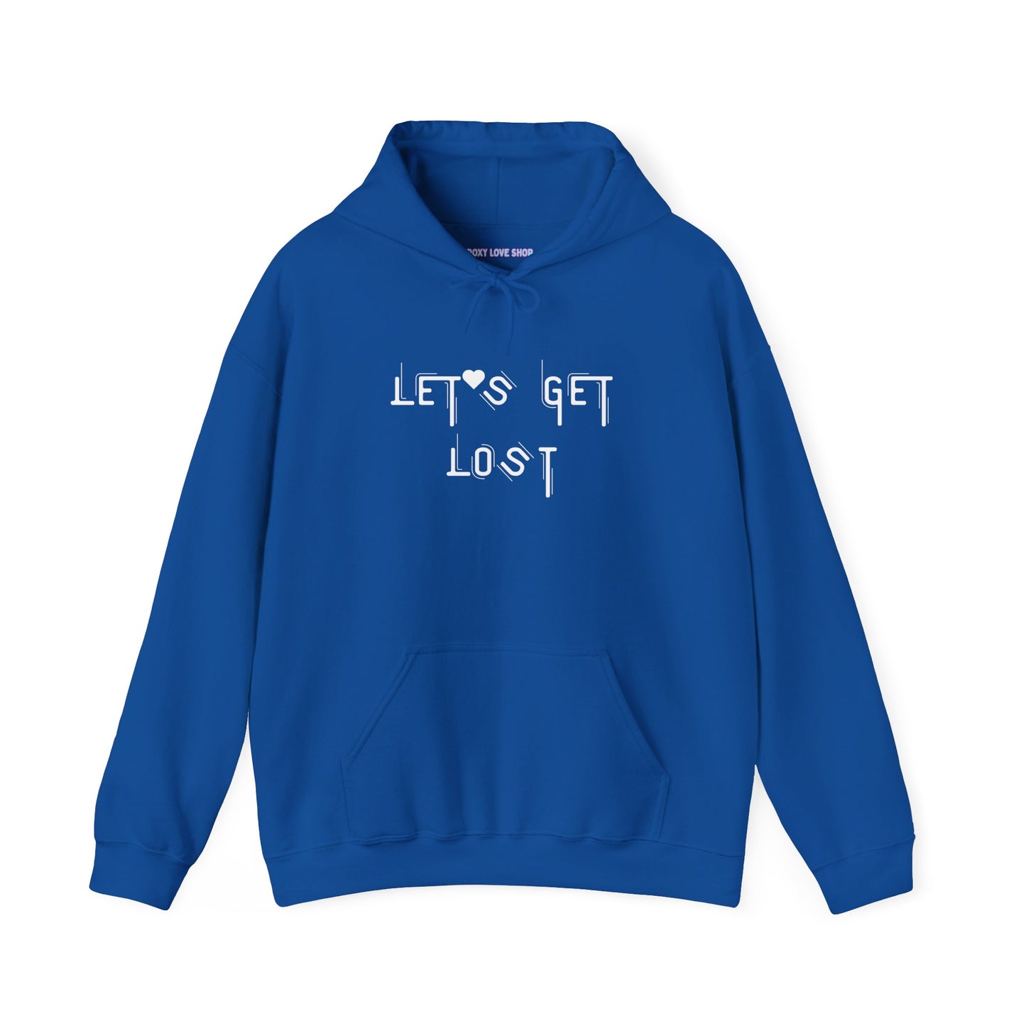 Let's Get Lost Hoodie, Embroidered Unisex Heavy Blend Sweatshirt for Adventurers, Cozy Casual Wear, Travel Gift, Unique Outdoor Apparel