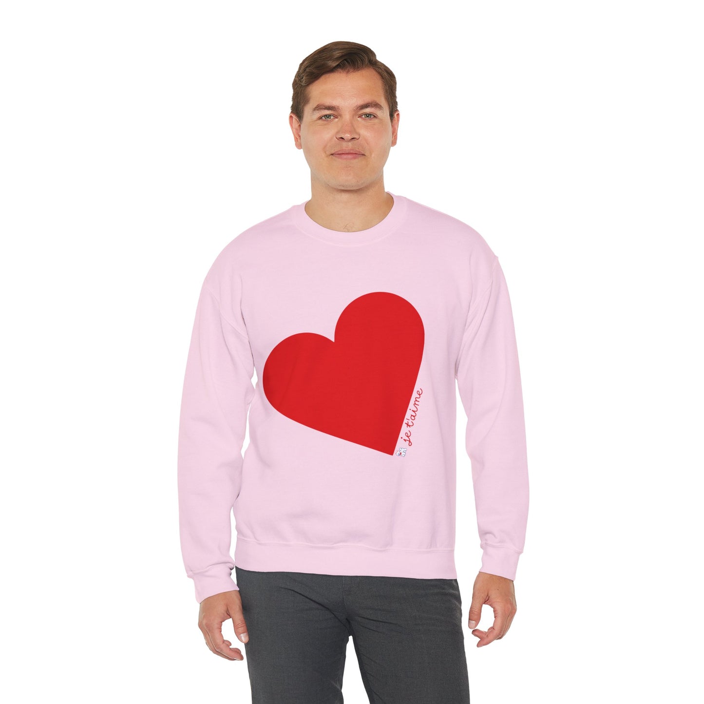 ❤️ Je T’aime Heart Sweater – Romantic French Love Graphic Cozy Crewneck