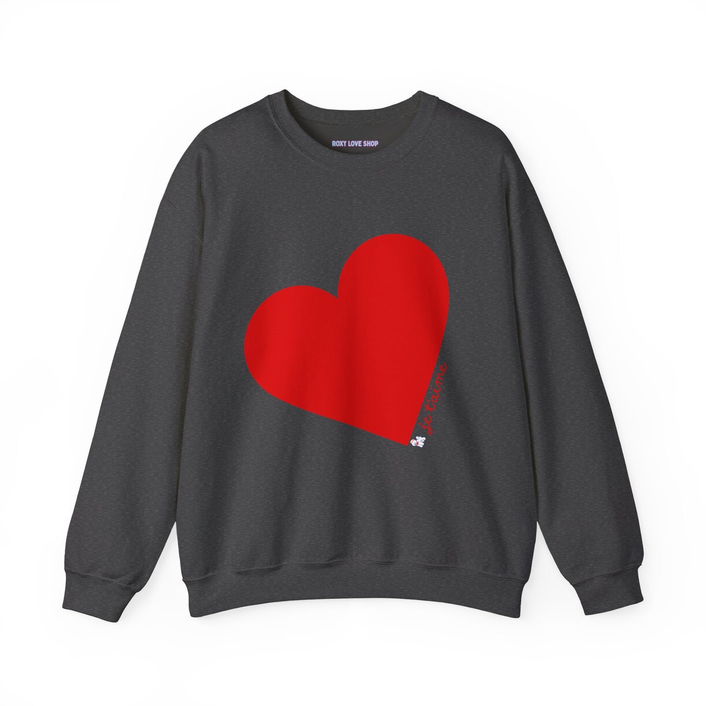 ❤️ Je T’aime Heart Sweater – Romantic French Love Graphic Cozy Crewneck