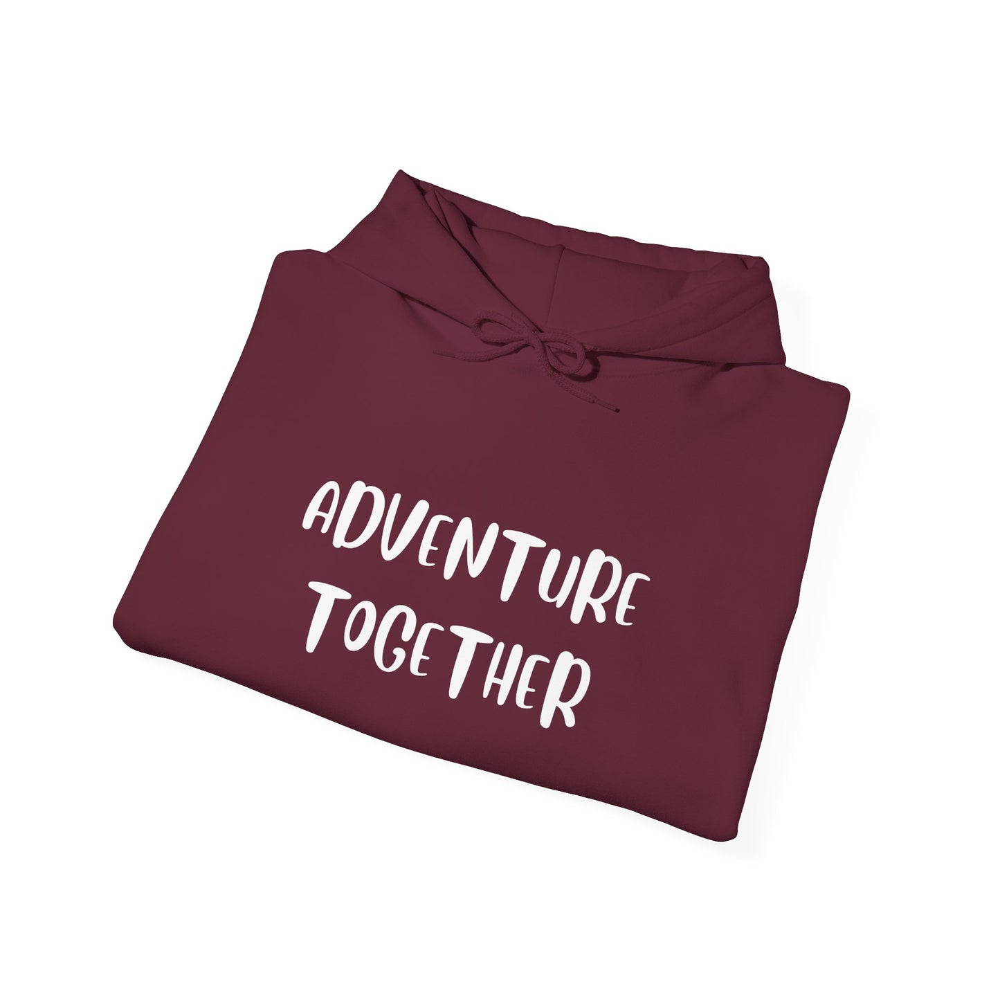 🌍 Adventure Together Hoodie | Embroidered Cozy Unisex Hooded Sweatshirt for All Occasions, Gift for Him/Her, Comfy Apparel, Winter Wardrobe Essential, Casual Chic