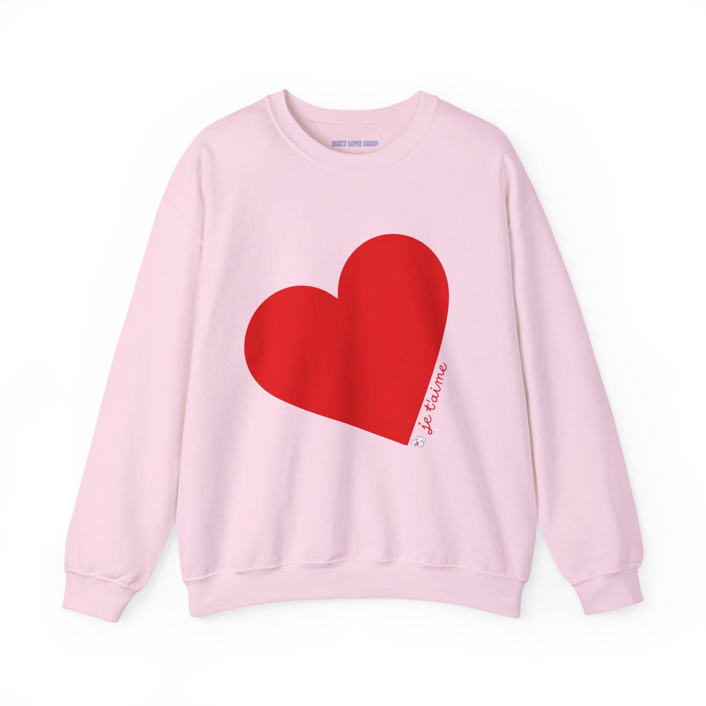 ❤️ Je T’aime Heart Sweater – Romantic French Love Graphic Cozy Crewneck