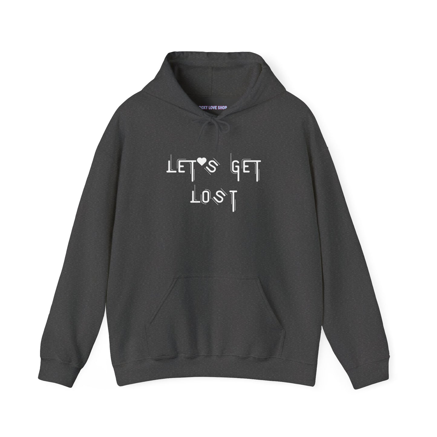 Let's Get Lost Hoodie, Embroidered Unisex Heavy Blend Sweatshirt for Adventurers, Cozy Casual Wear, Travel Gift, Unique Outdoor Apparel