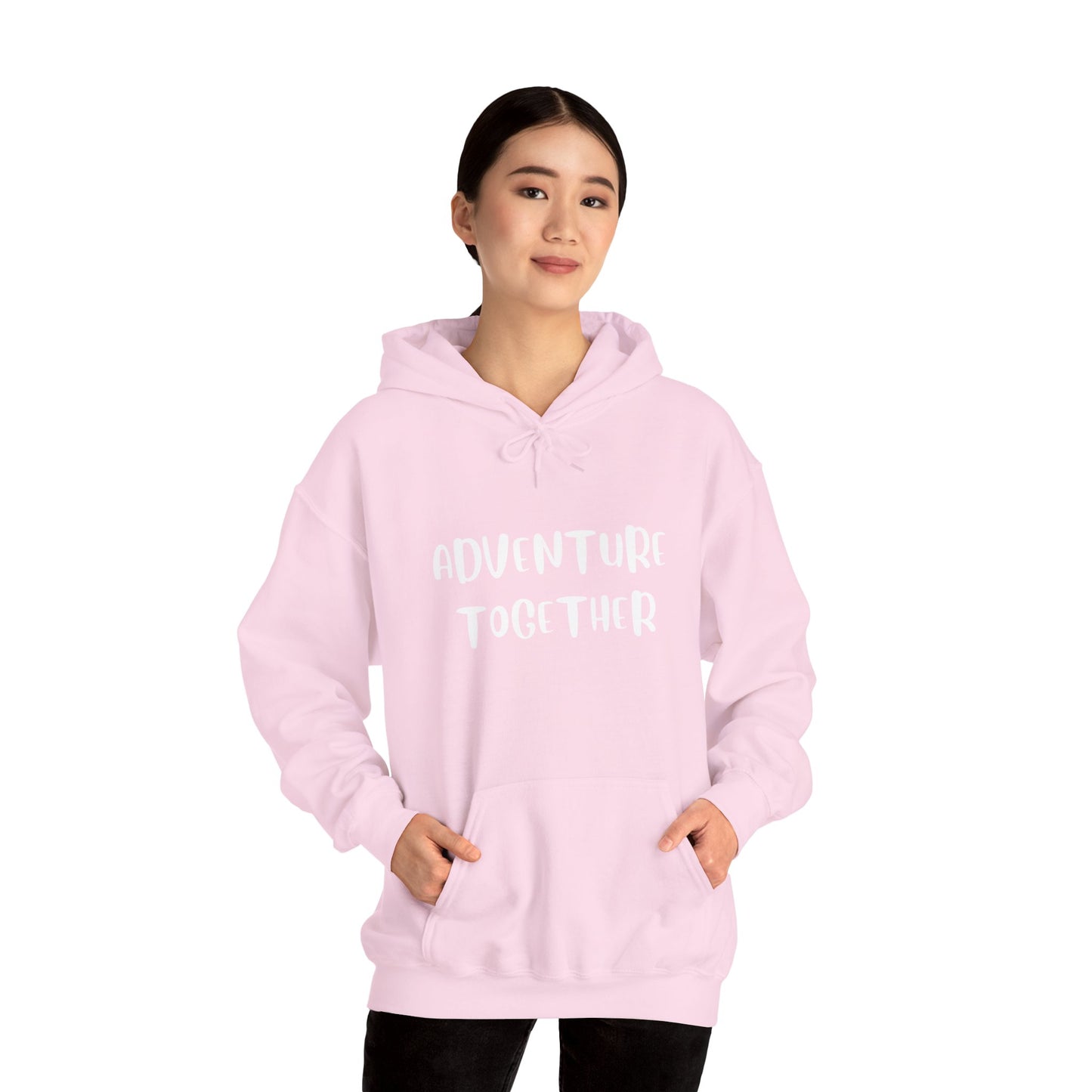 🌍 Adventure Together Hoodie | Embroidered Cozy Unisex Hooded Sweatshirt for All Occasions, Gift for Him/Her, Comfy Apparel, Winter Wardrobe Essential, Casual Chic